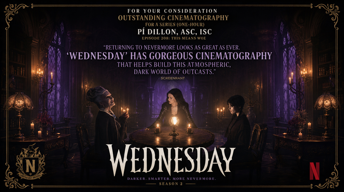 Jak Netflix promuje Wednesday wśród operatorów w walce o Emmy